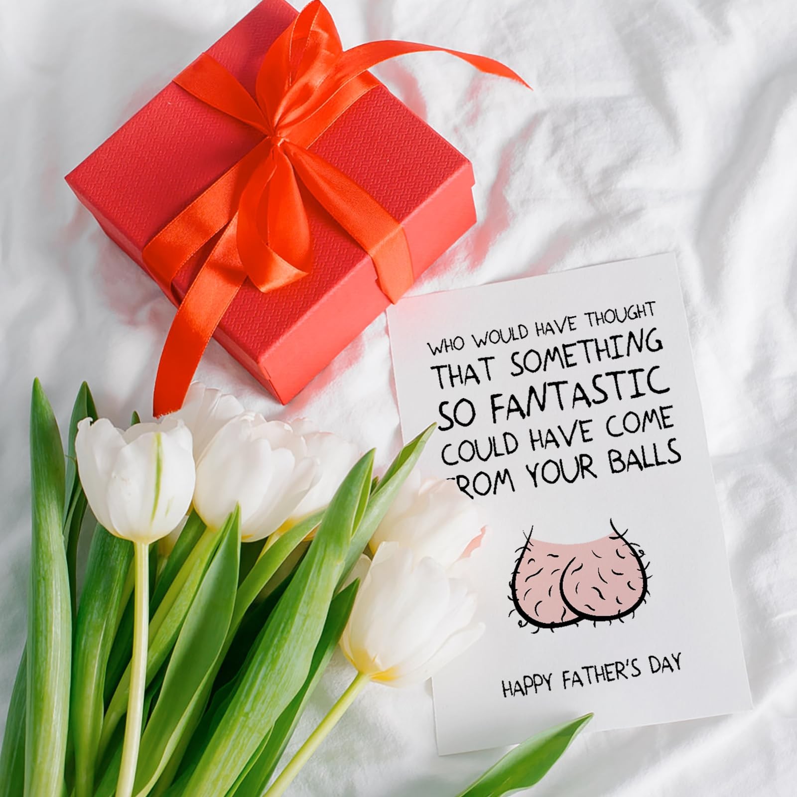 Fathers Day Card, Funny 5×7 inches or A5 (148 x 210 mm), White