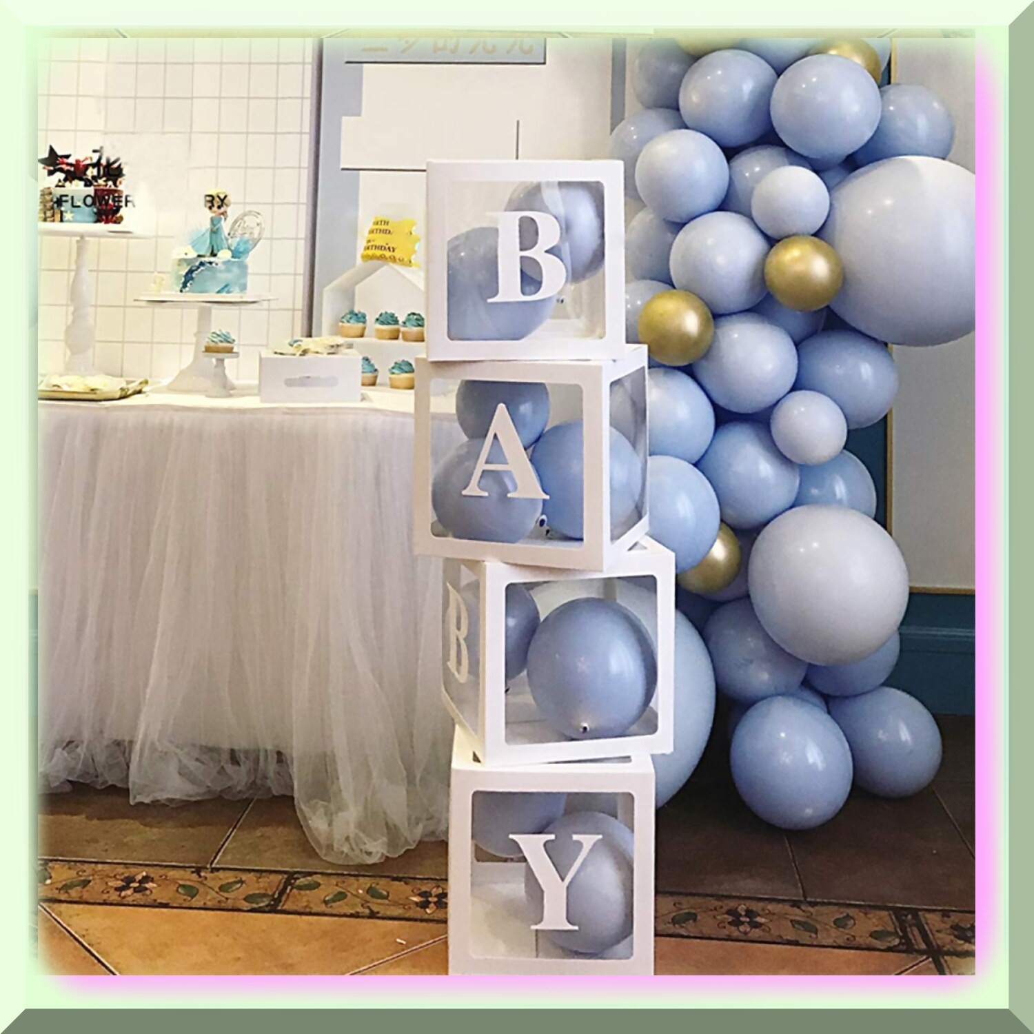Baby Block Bash 4-Piece Letter Balloon Boxes