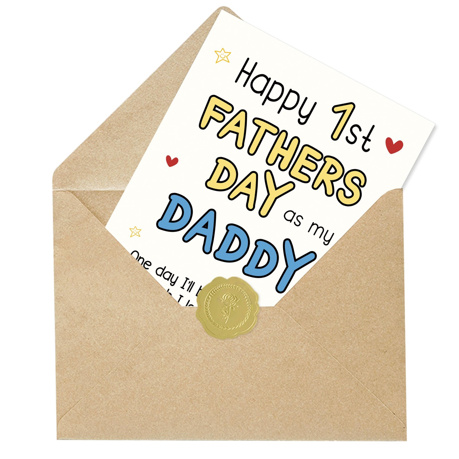 IDU First Fathers Day Card, Card Gifts 7 X 5 Inches, ZN-488