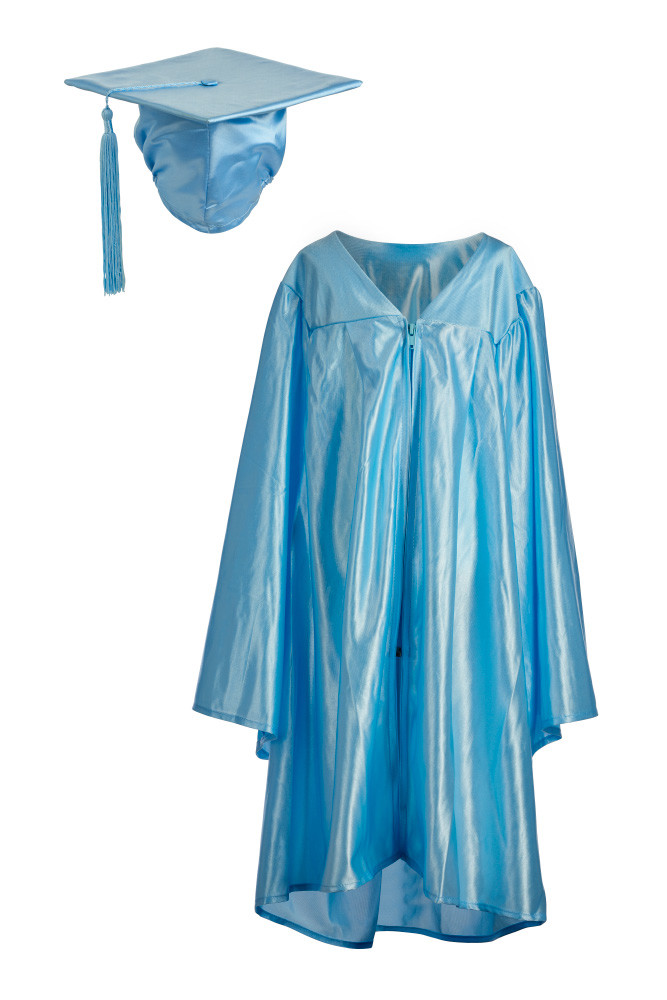 Set of 5 Childrens Graduation Gown And Hat 3-6 Years Nursery Kids Colour Costume