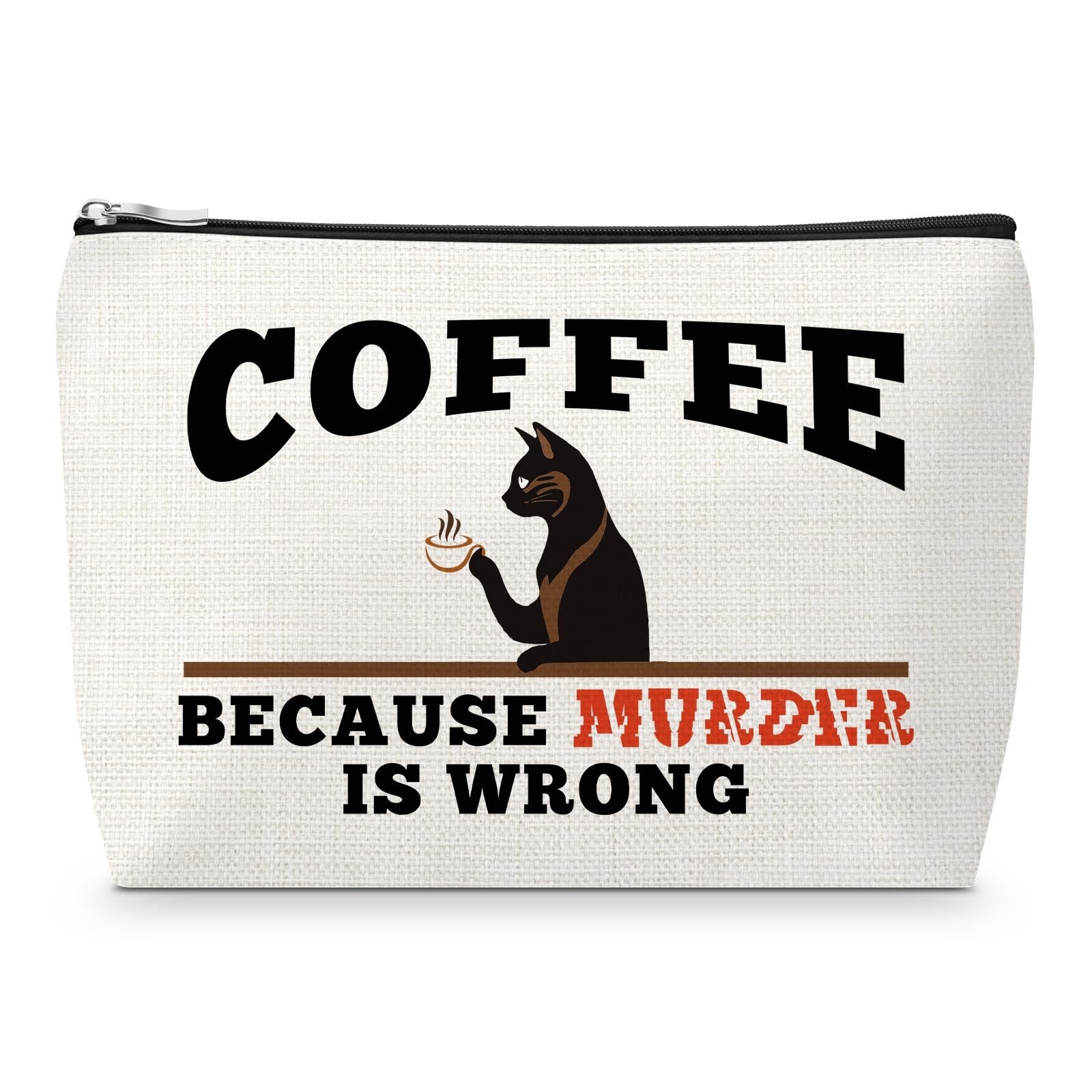 Coffee Lover Gifts for Women Makeup Bag Coffee Gift for Cat Lover Mothers Day…
