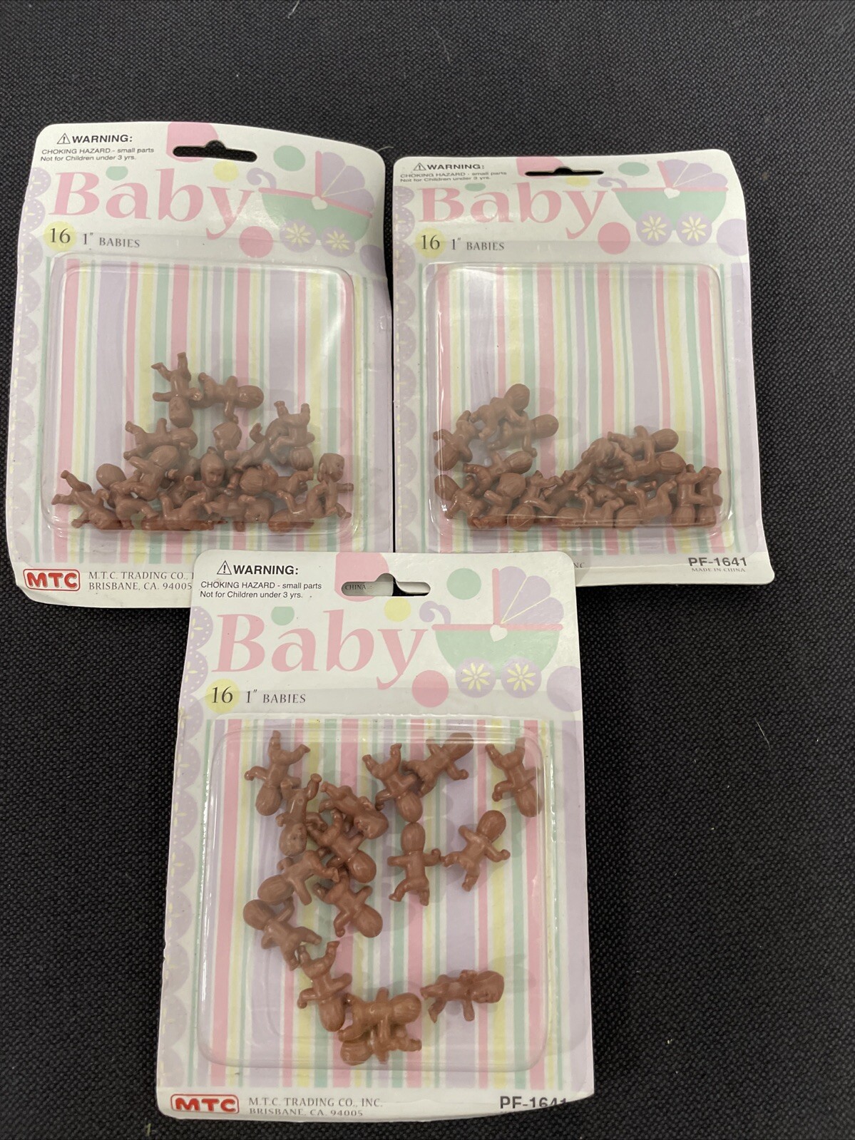 48 1 inch Brown Infant Baby Shower Party Favors