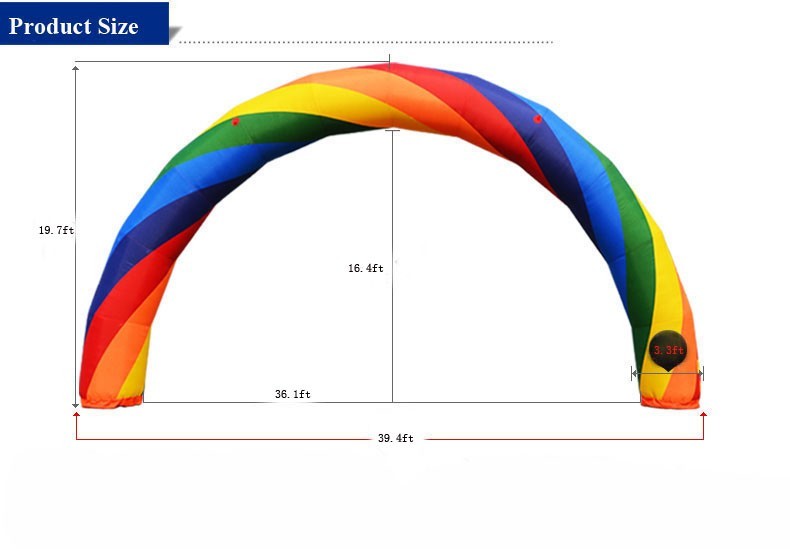 39ft Inflatable Arch Celebration Wedding Party Ceremony Advertising Banner
