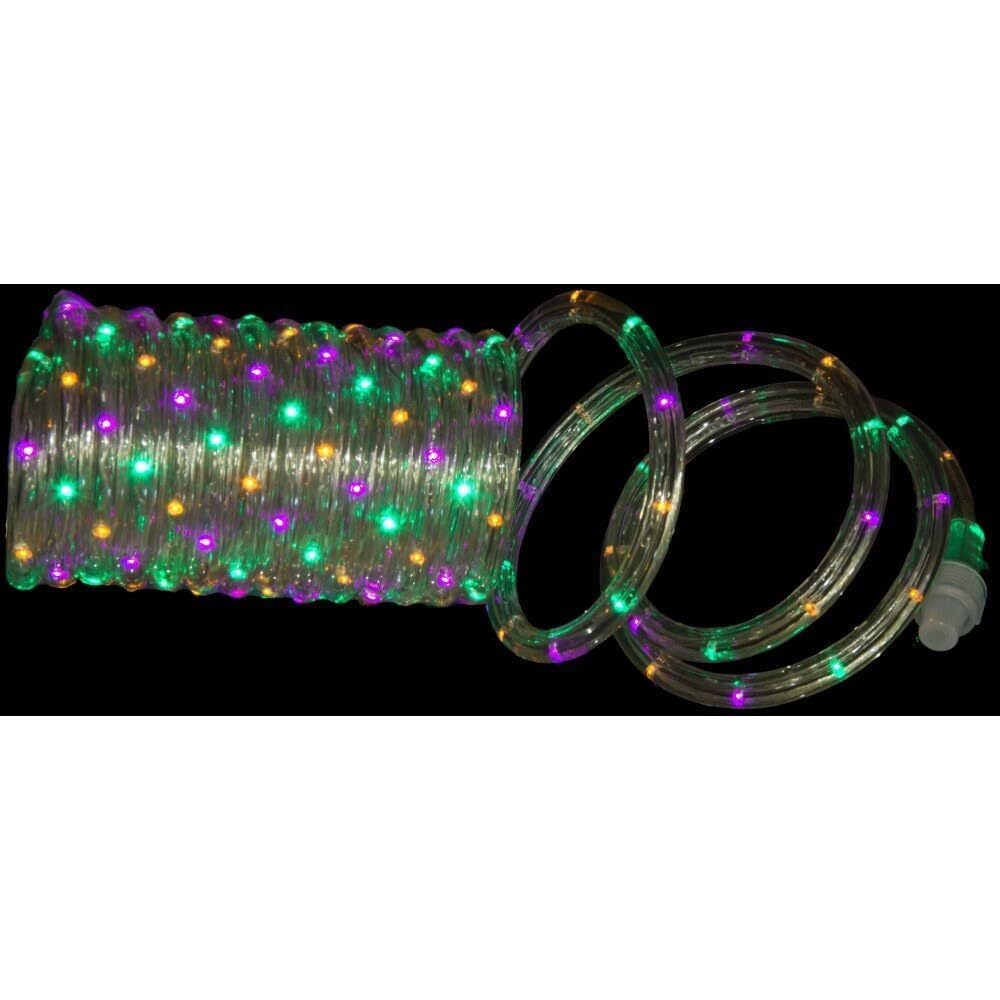 Halloween Mardi Gras LED Rope Lights Ornament Decor 144 Christmas Indoor/Outdoor
