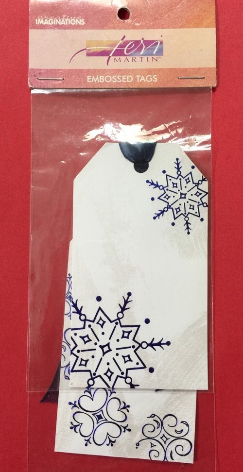 SNOWFLAKE Embossed Tags(2pc) Creative Imaginations•Christmas•Snow •Winter•Gifts•