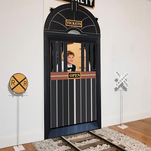 5 Pcs Express Train Ticket Station Ticket Hall Door Curtain Decor 11-37”