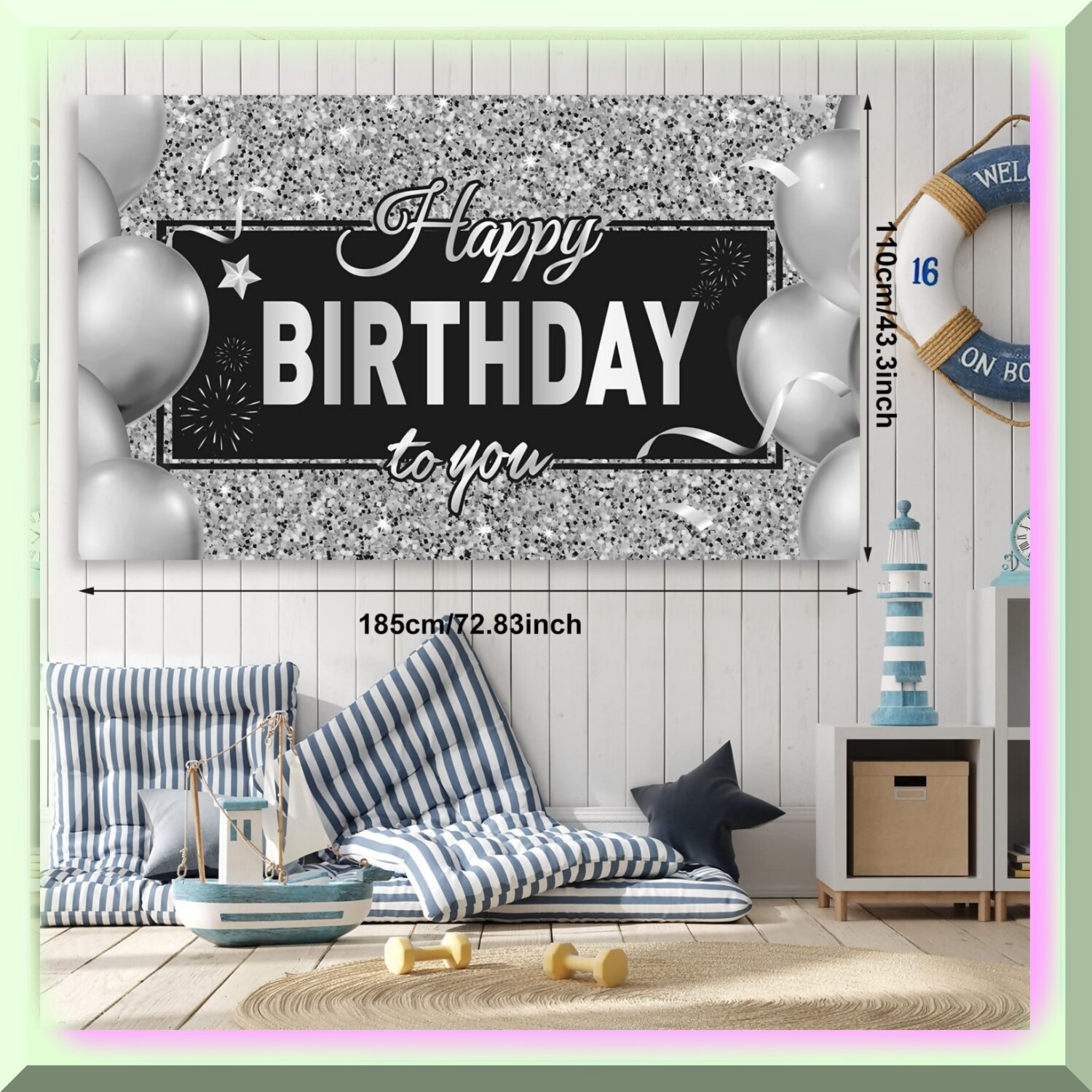 Midnight Magic Birthday Party Kit with Balloons and Backdrop