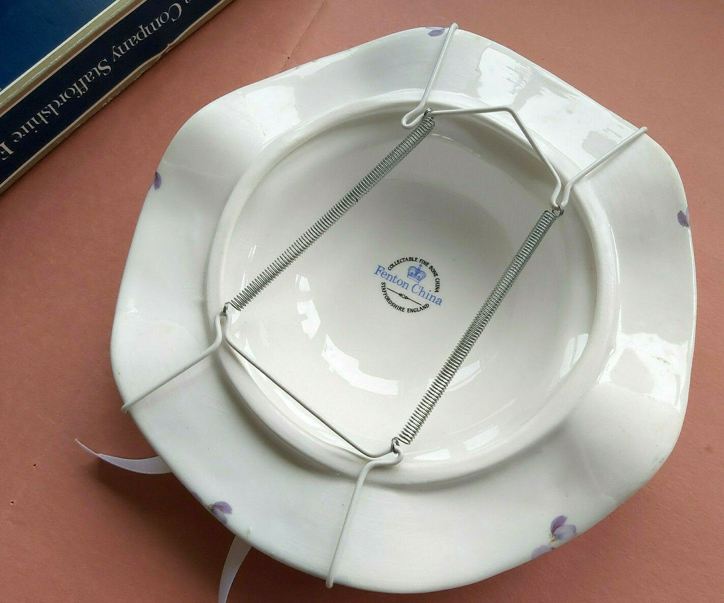25th WEDDING ANNIVERSARY, LADY HAT, SILVER, FENTON FINE BONE CHINA, WALL HANGING