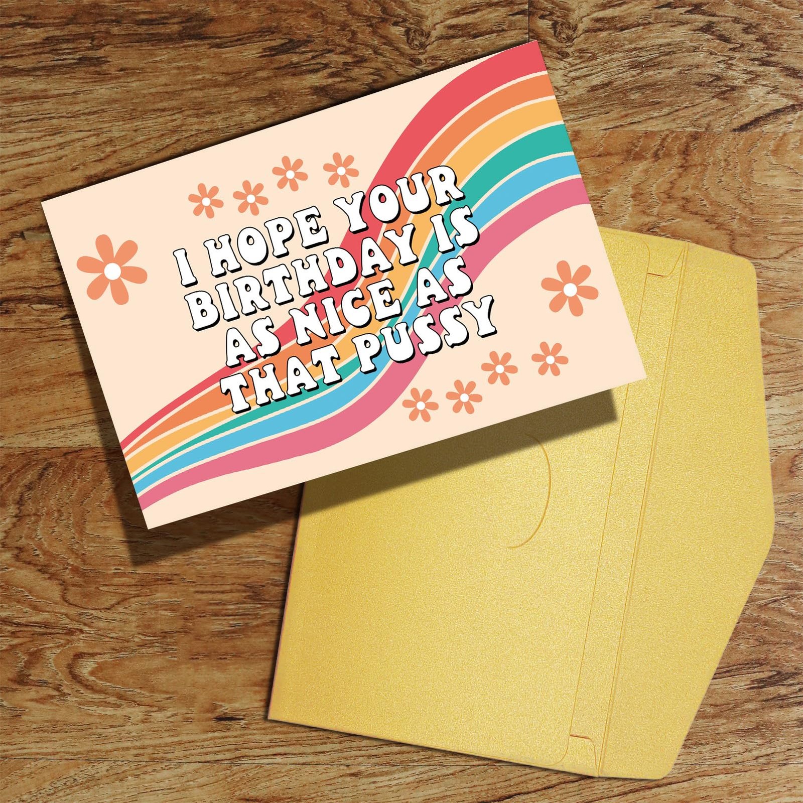 Qiliji Funny Birthday Card for Wife 8 inches x 5.3 inches, Dirty