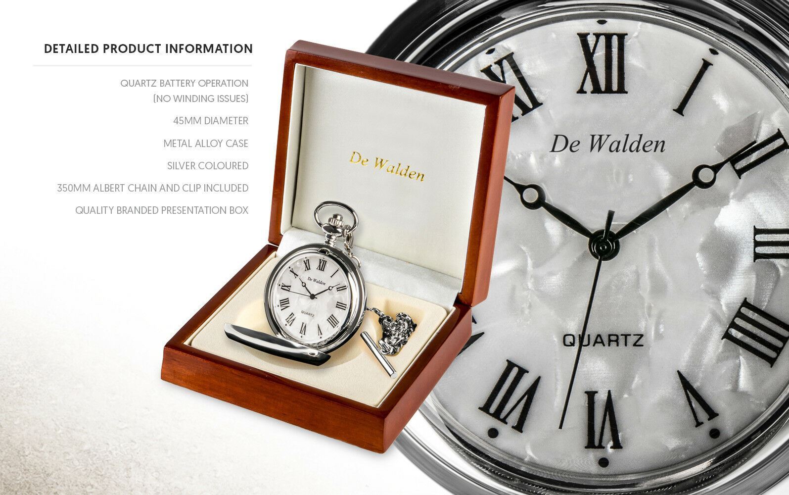 Godson Boys Christening Gift Engraved St Christopher Pocket Watch Wood Box MOP