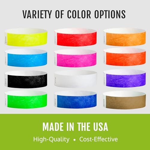 300 Tyvek Wristbands for Events – Tamper-Proof Design & Neon Yellow