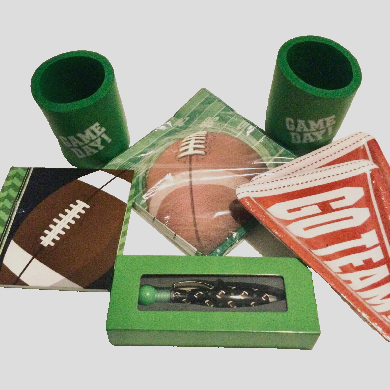 Football Theme Entertainment & Stationery 7 Pc Bundle NWT