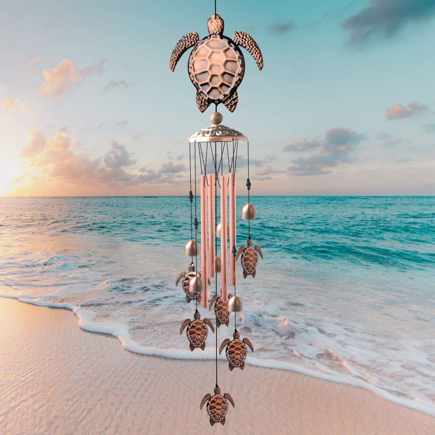 Sea Turtle Wind Chimes Outdoor, Mother Gift,Birthday Gifts for All mom/Grandm…