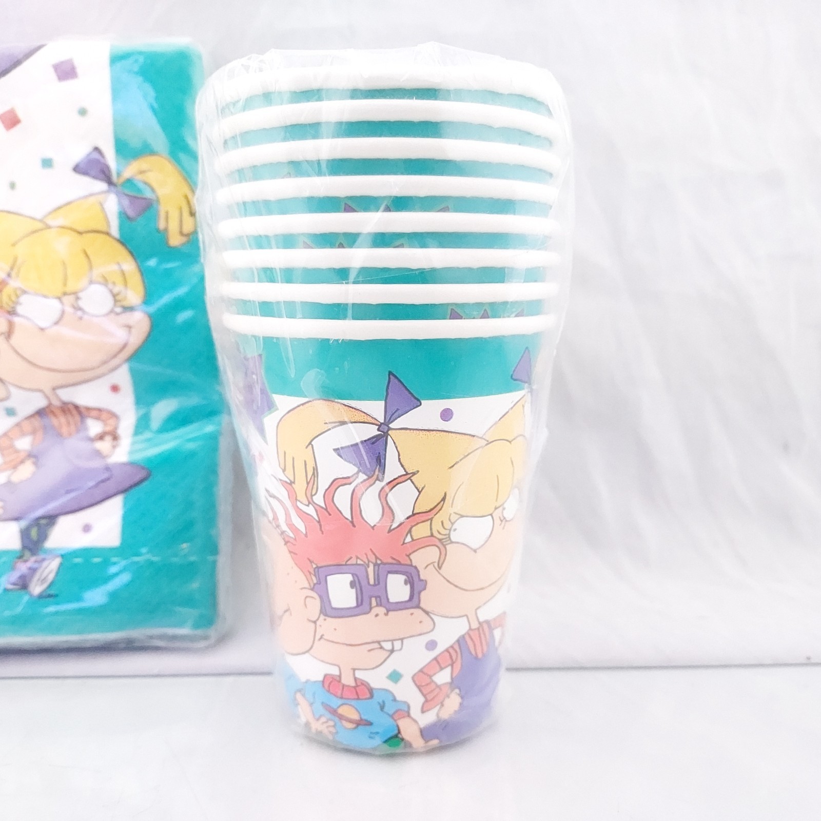 Vintage 90’s RUGRATS Nickelodeon Birthday Party 16 Napkins 8 Cups Supplies AGC