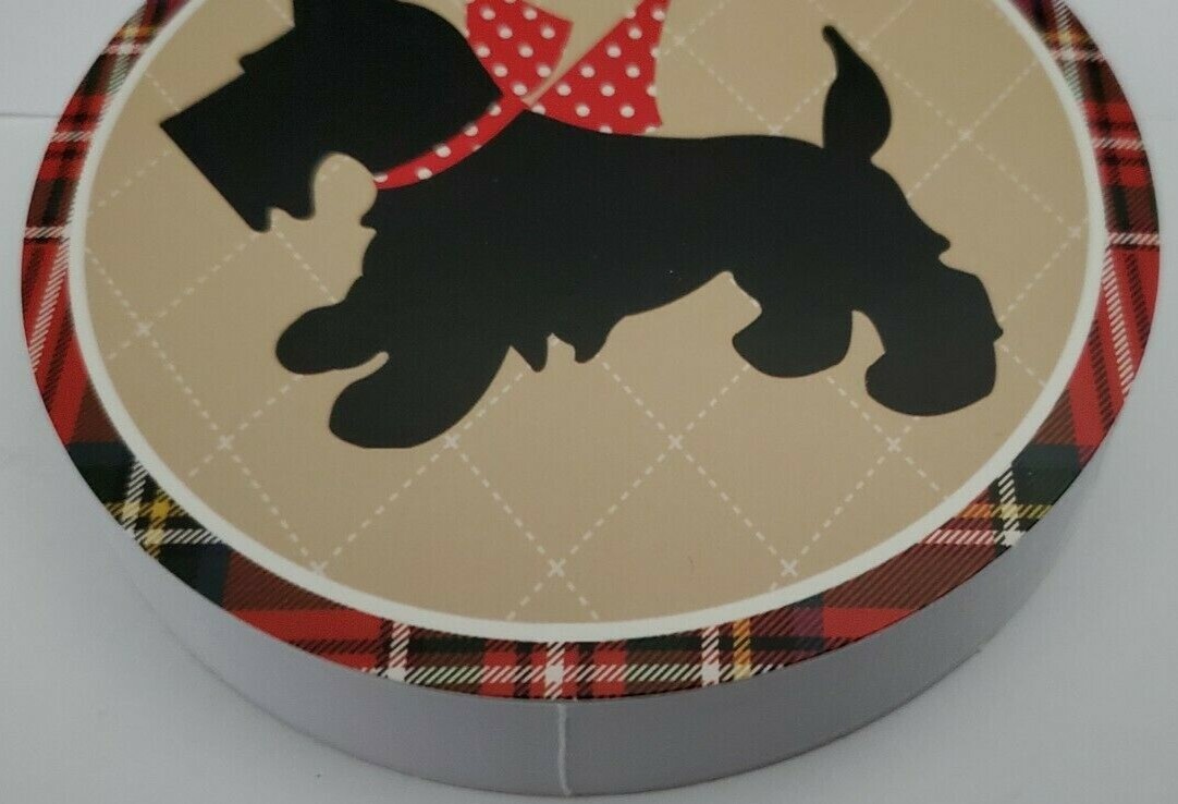 NEW Hallmark – Scottie Dog Tartan Round Memo Pad Block Notes – 150 Sheets