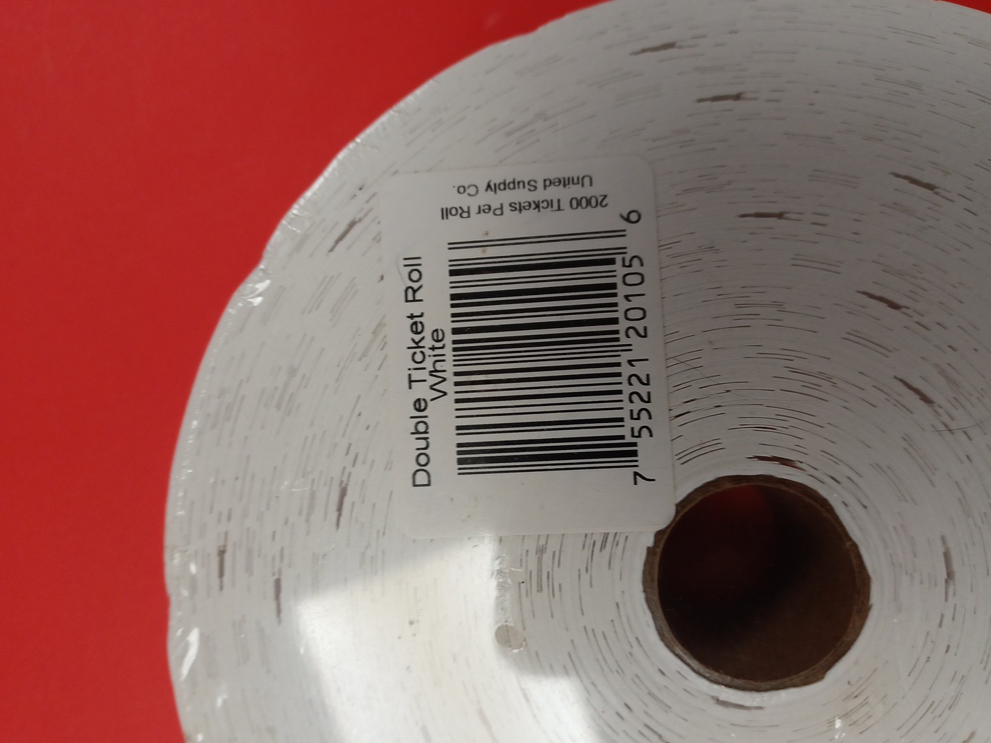 Double Ticket Roll White 2000 Tickets Per Roll United Supply Co