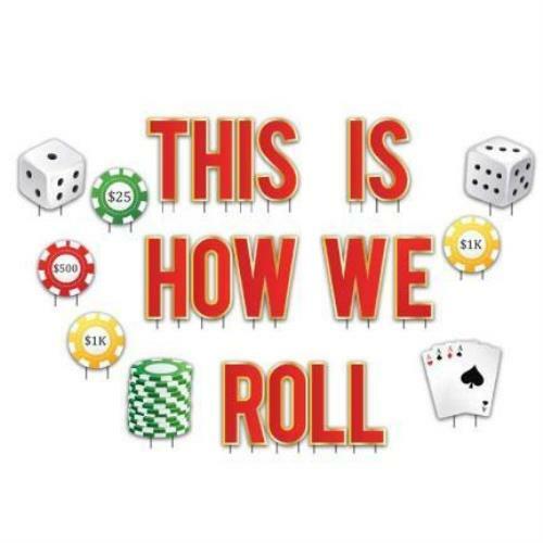 Casino Party Decorations and Yard Letters 23 piece set – FREE SHIPPING