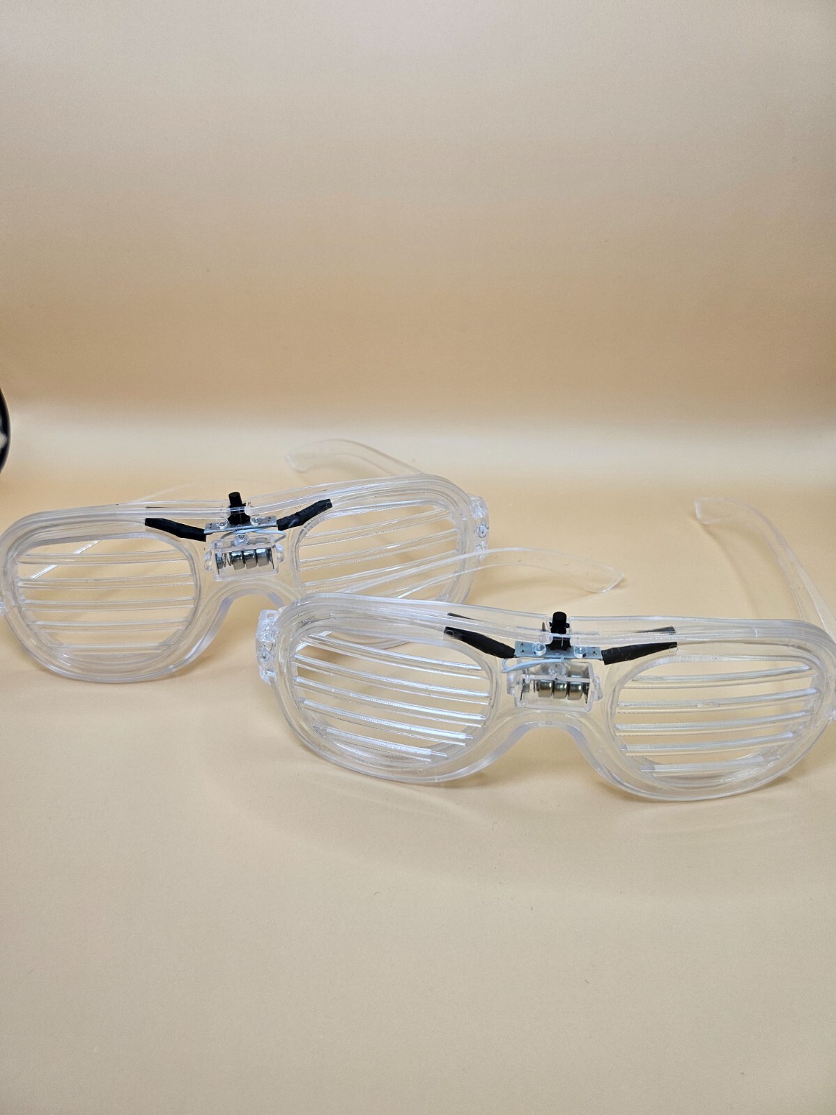 2 Pairs Light Up Glasses LED for Party, Rave Festival White Light