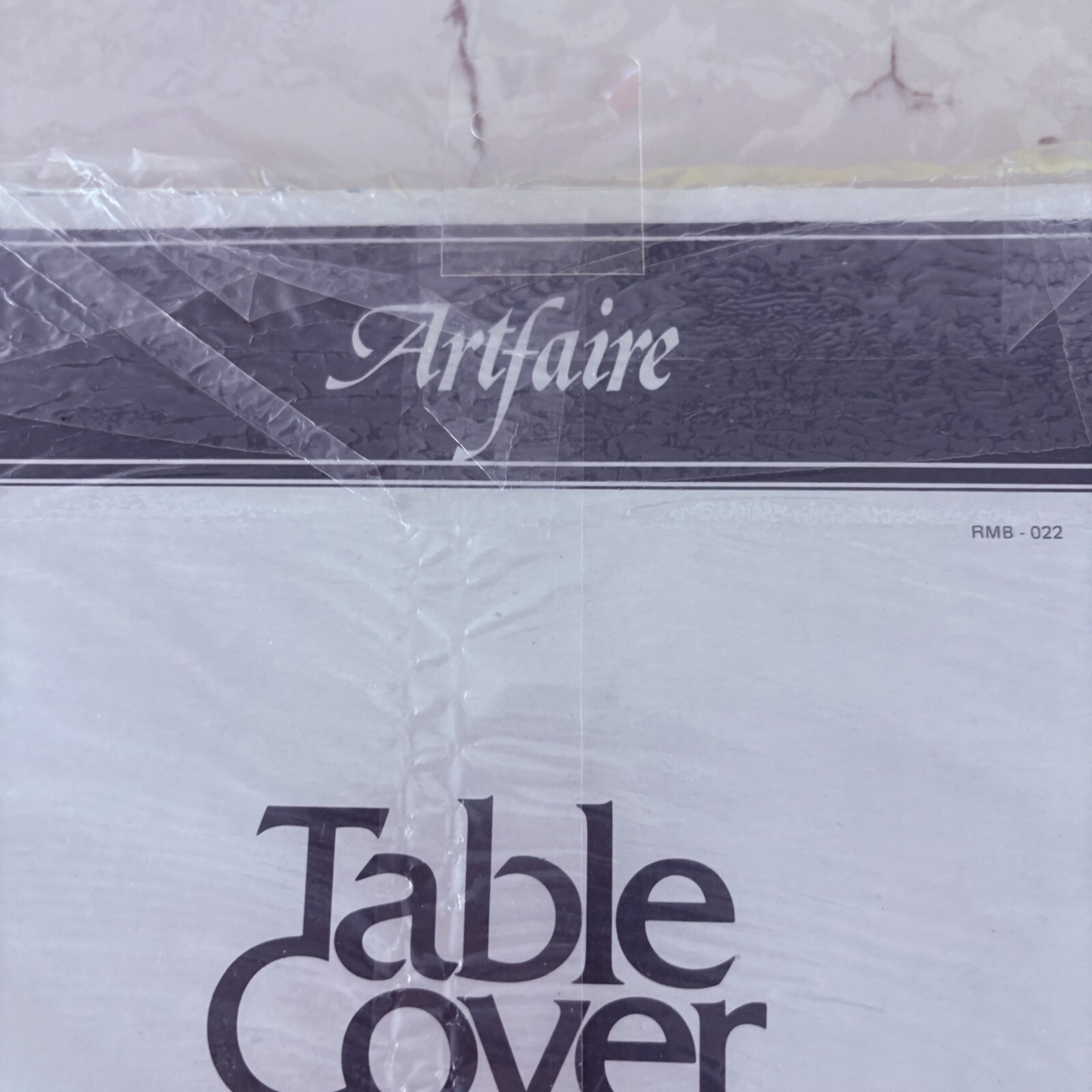 VTG Artfaire Christmas Table Cover Trees & Reindeer Paper Tablecloth 54″ x 96″