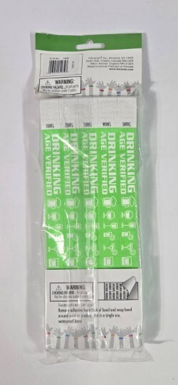 Amscan Wristbands Green 500 Count – Drinking Age Verified, Sequentially Numbered