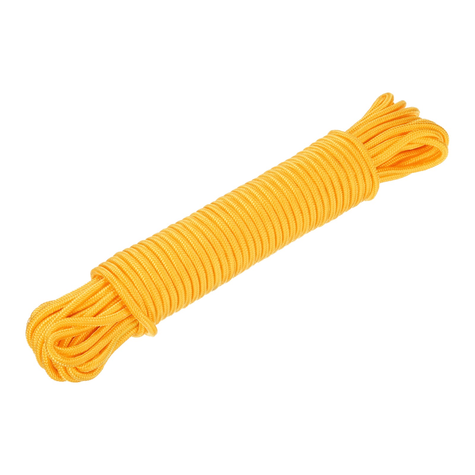 Polypropylene Braided Rope 30M/98.5ft 8mm Yellow for Outdoor