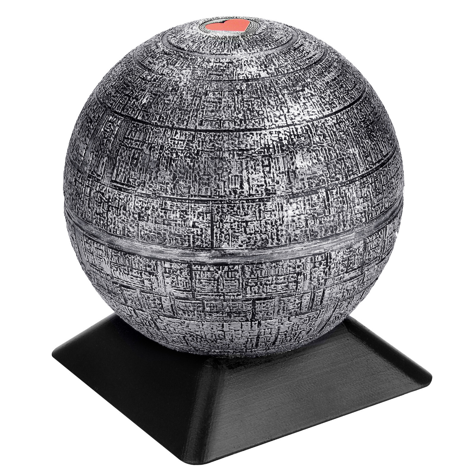 Sphere Cremation Urn Like A Death S. Cremation Urn With Red Heart. Star urn