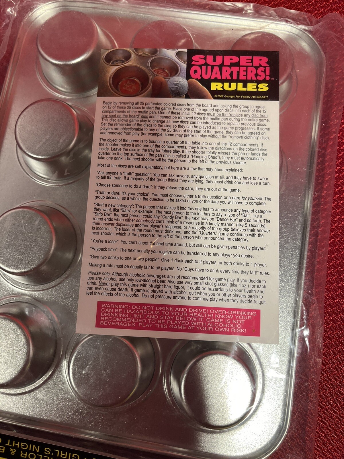 Bachelorette Party Flavors Super Quarters Drinking Game NOS
