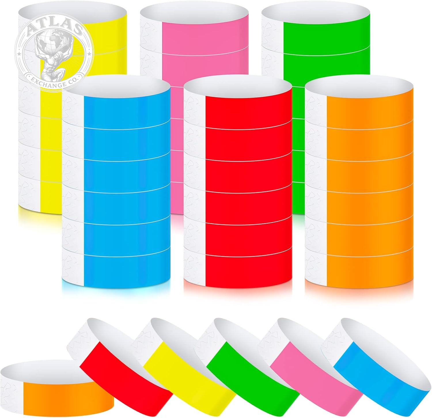Epakh Paper Wristbands Neon Wrist Bands Waterproof Handbands for Events Lightwei