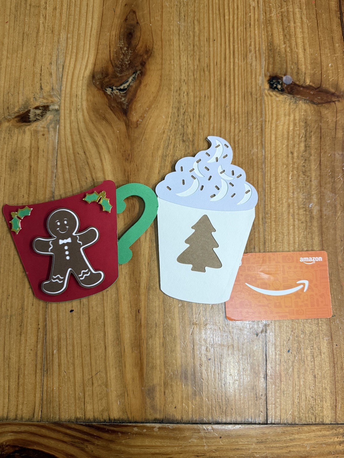 Christmas Gingerbread Mug Coffee Cup Money Gift Card Holder