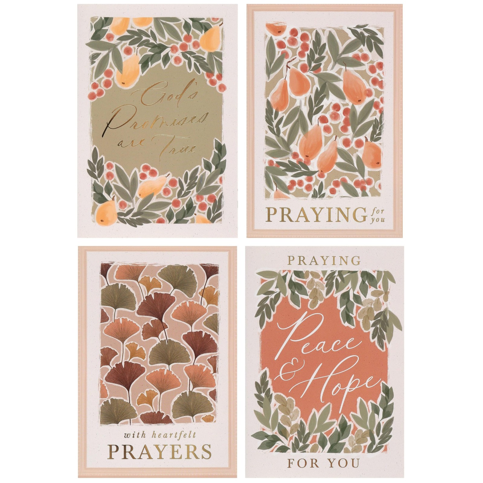 Renewing Faith Praying for You Foliage Peach, green, tan, yellow, and red