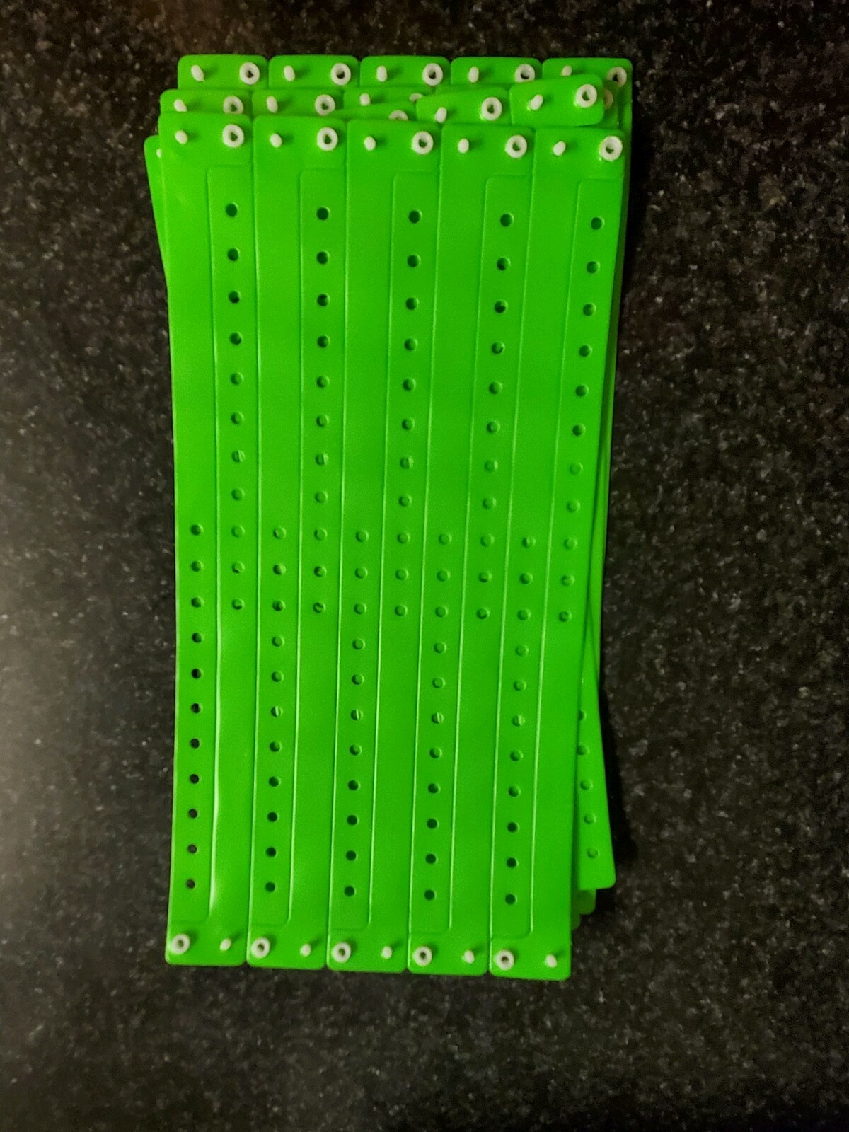 30 NEON GREEN PLASTIC/ VINYL WRISTBANDS, WRISTBANDS FOR EVENTS,