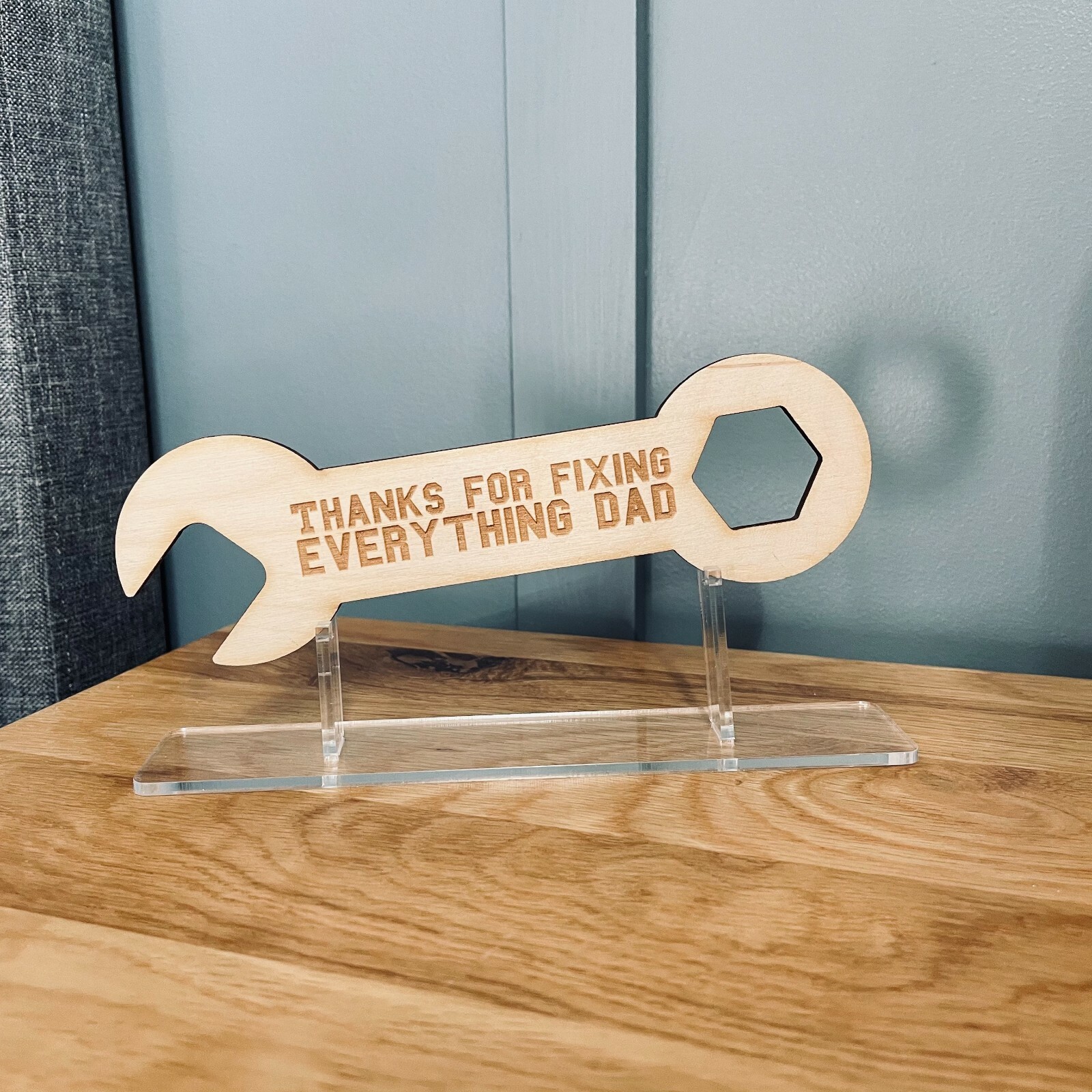 Thanks for Fixing Everything Dad Laser Sign, Birthday present, Father’s Day gift