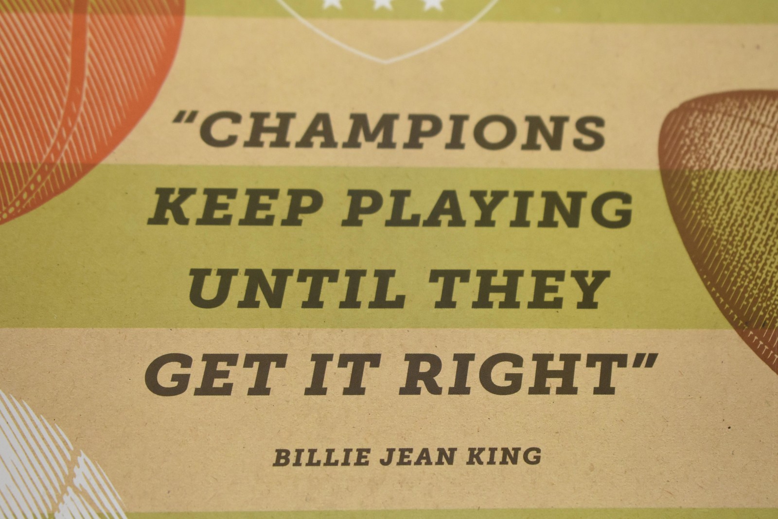 Portico Designs Inspirational Sports Quotes 2026 Calendar Billie Jean King