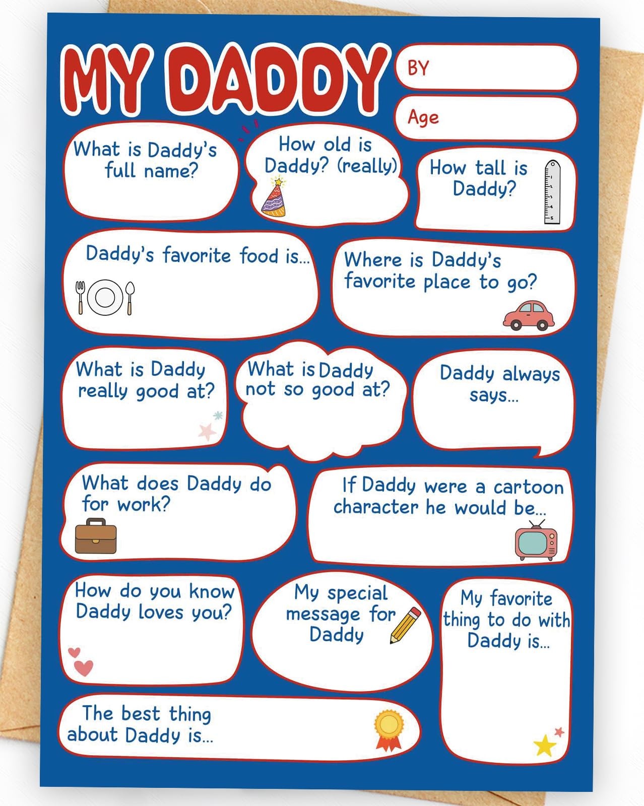 FeliBebe Father’s Day Card from Kids, Fathers Gift style01