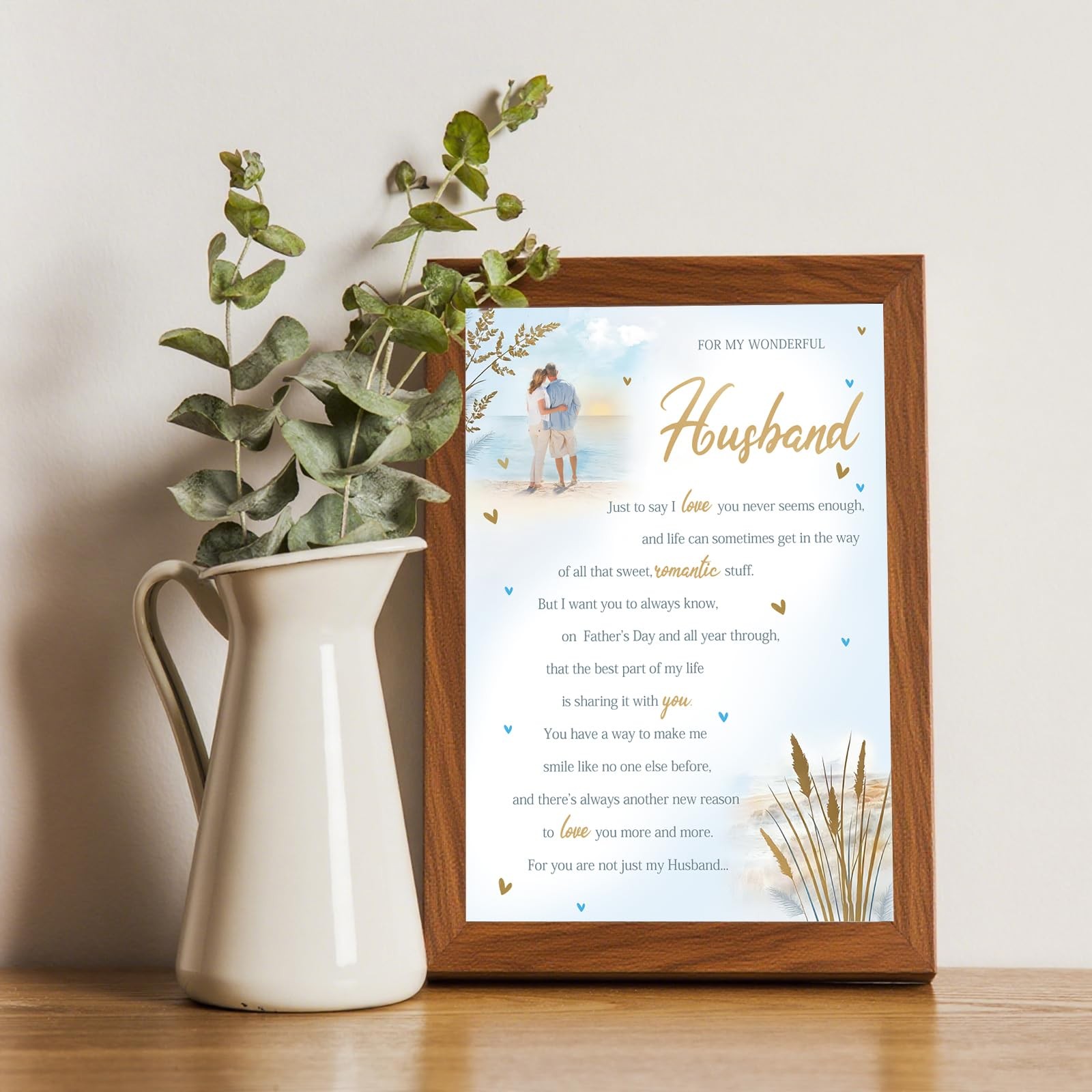 HEJOYN Father’s Day Card for Husband, Fathers 7×5 inches, QQ-299