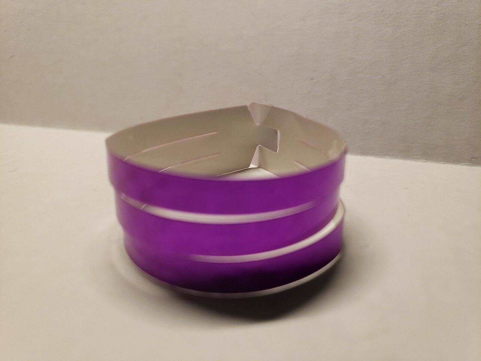Wristband 3/4″ Holographic, Metalic Coate Solid Purple Printed Blue & Red