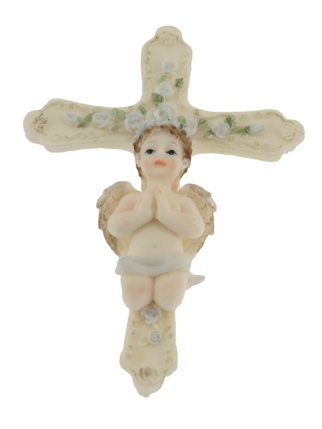 3 Poly resin Crosses Communion or Christening Favor 5″ tall