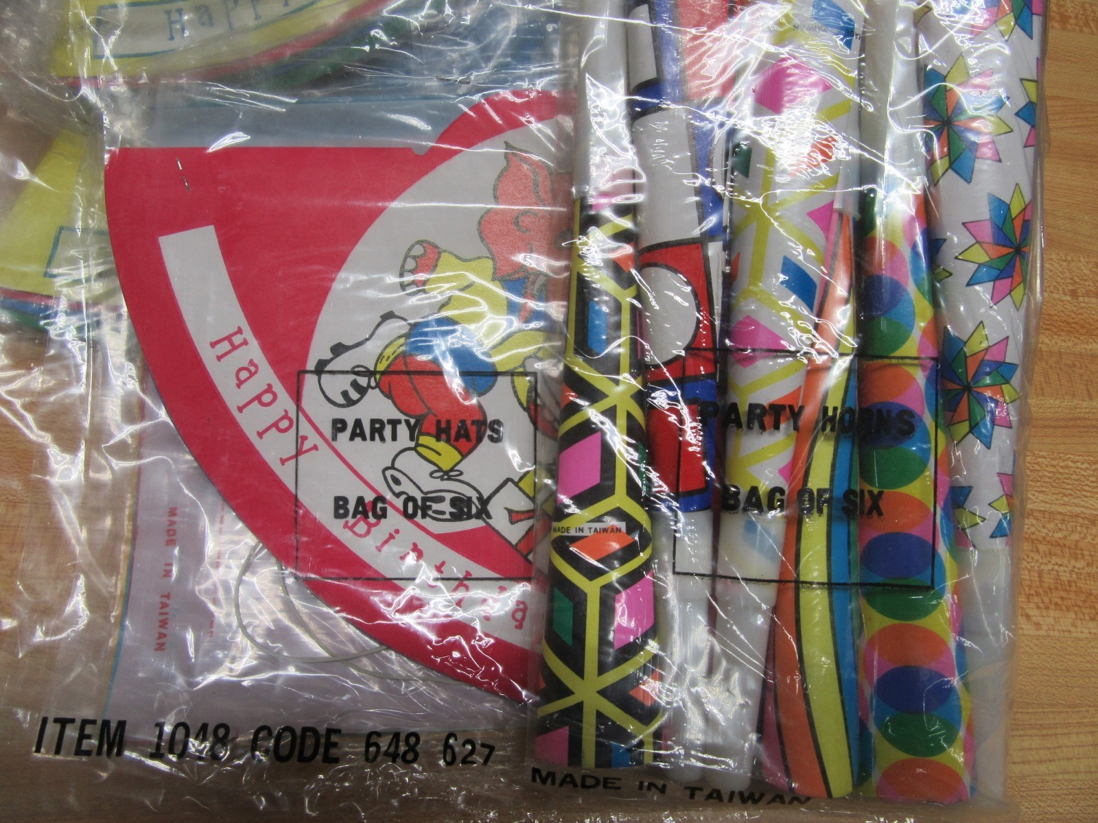Lot of 21 Packages of Kids Birthday Party Favors Supplies Loot Bags Hats Horns