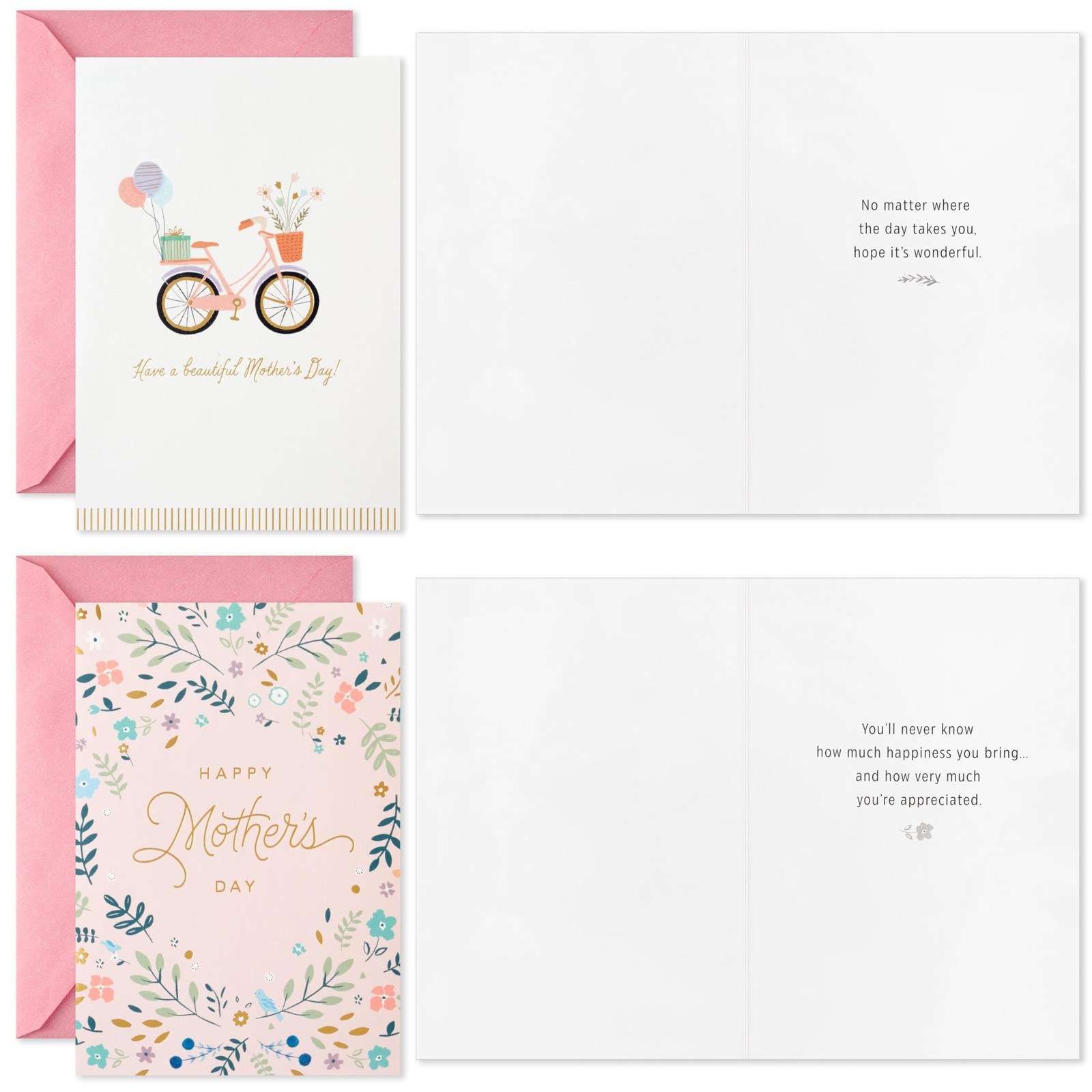 Hallmark 5 inches x 7.2 inches, Mother’s Day Delicate Floral Assortment