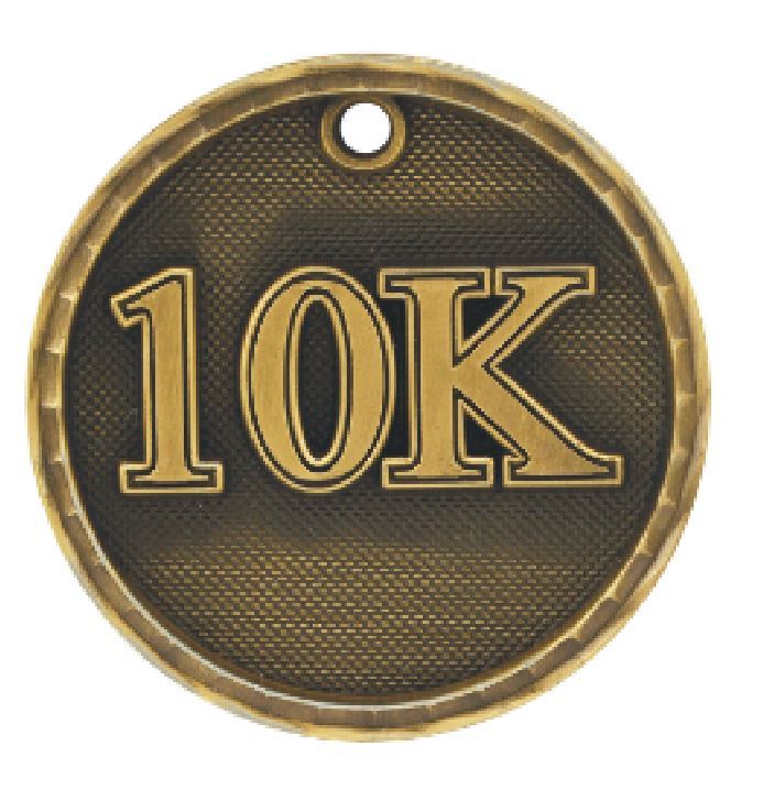10K Running Medal Award Trophy Team Sports W/Free Lanyard Runner Race 3D220