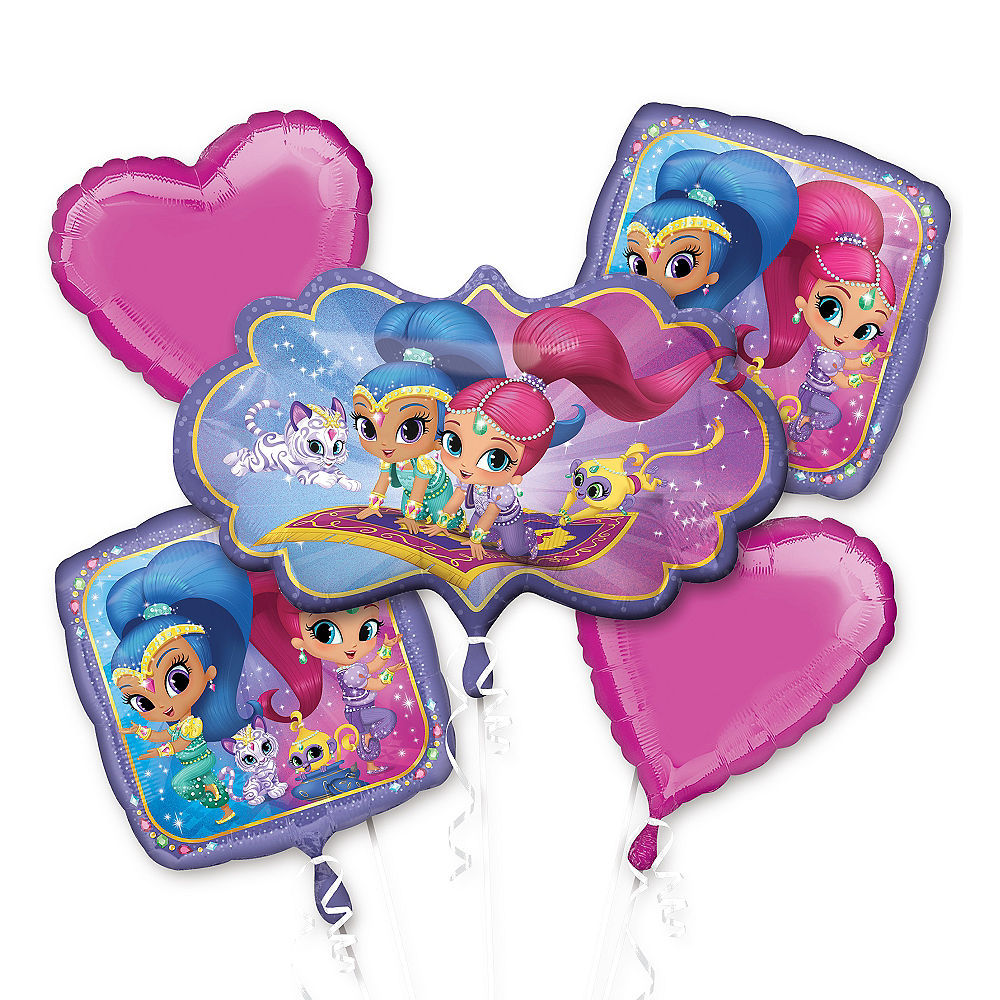 Nickelodeon Shimmer and Shine Balloon Bouquet 5pc