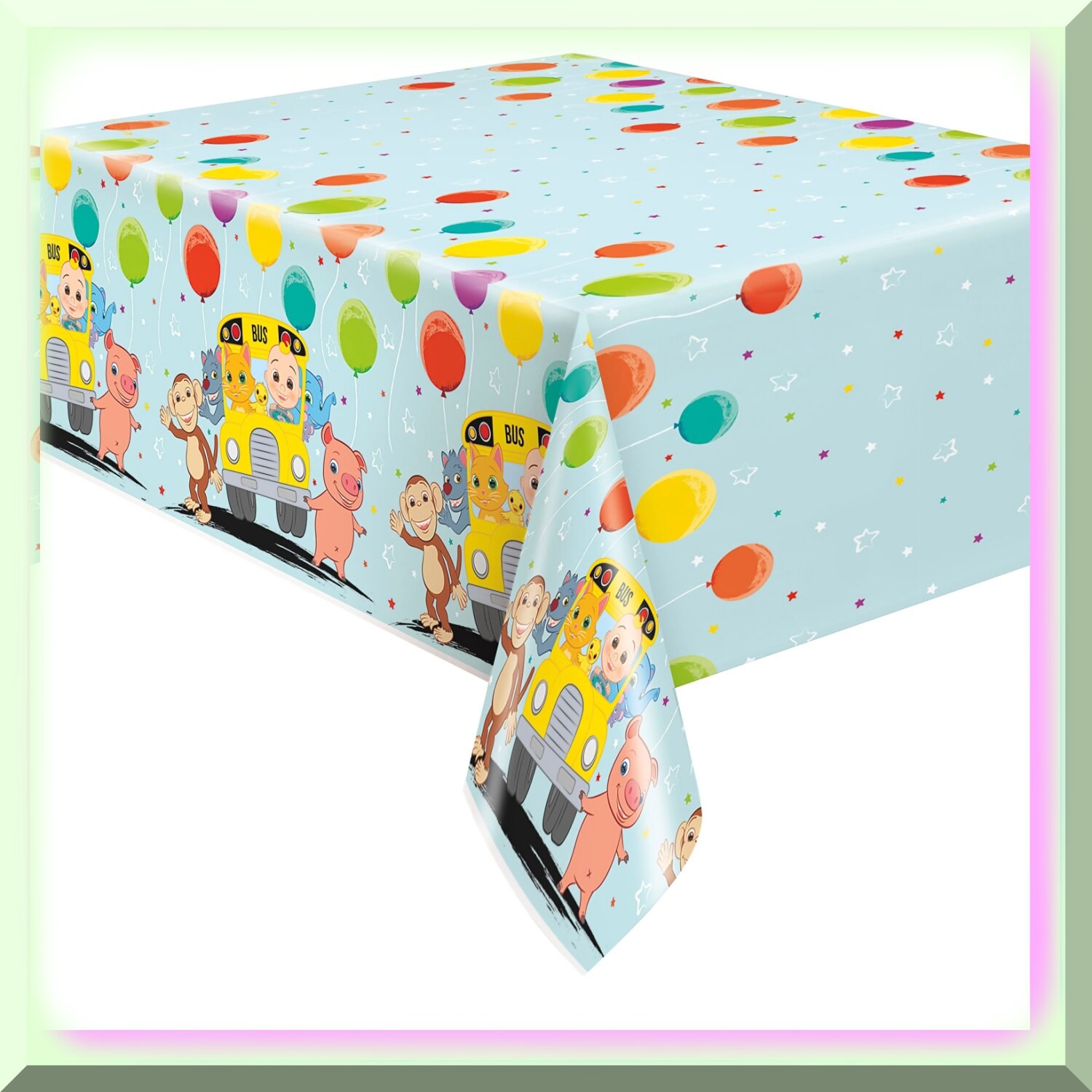 Colorful Plastic Tablecloth for Kids’ Parties