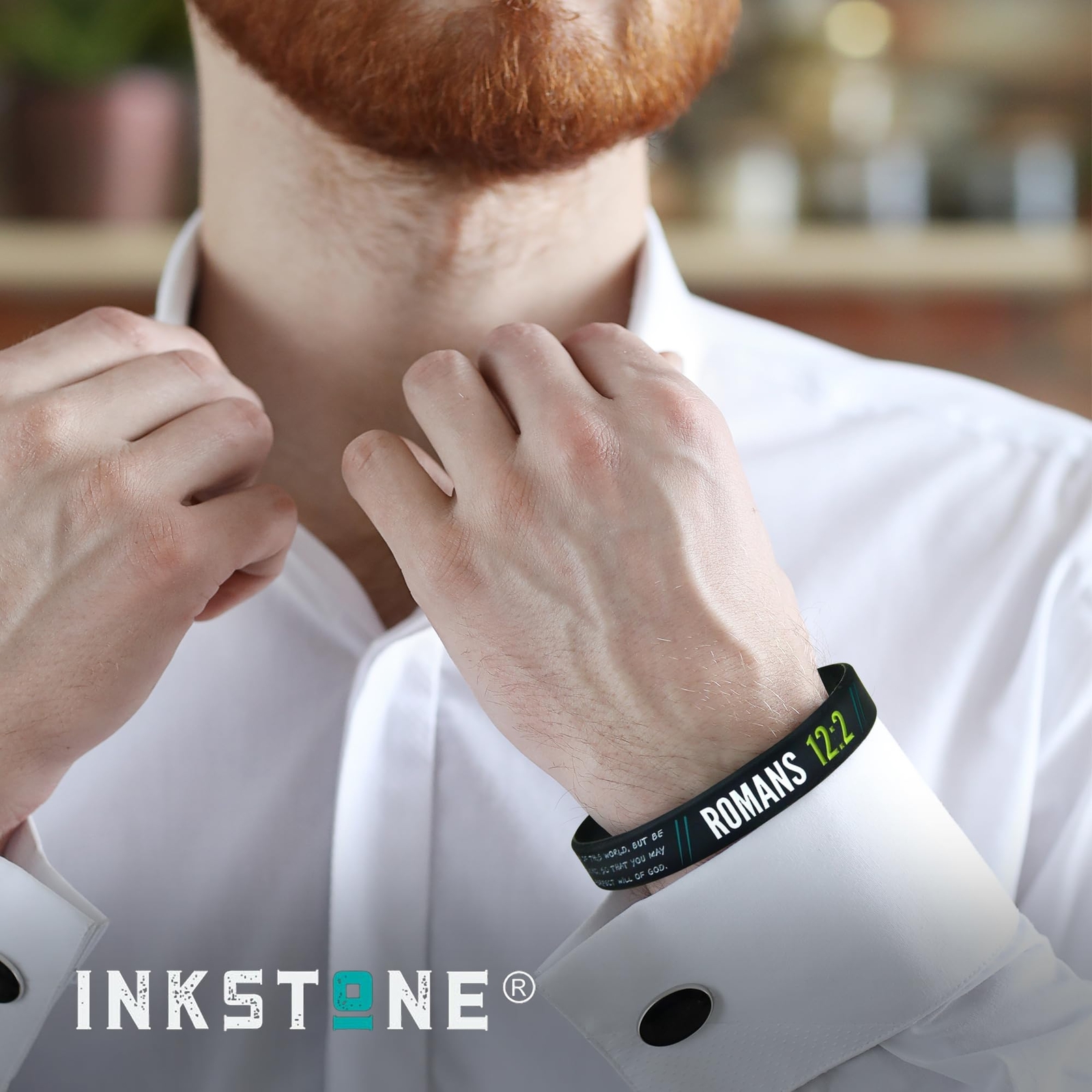 Christian Wristbands Pack of 6 Biblical Verses Gifts for Christian Men
