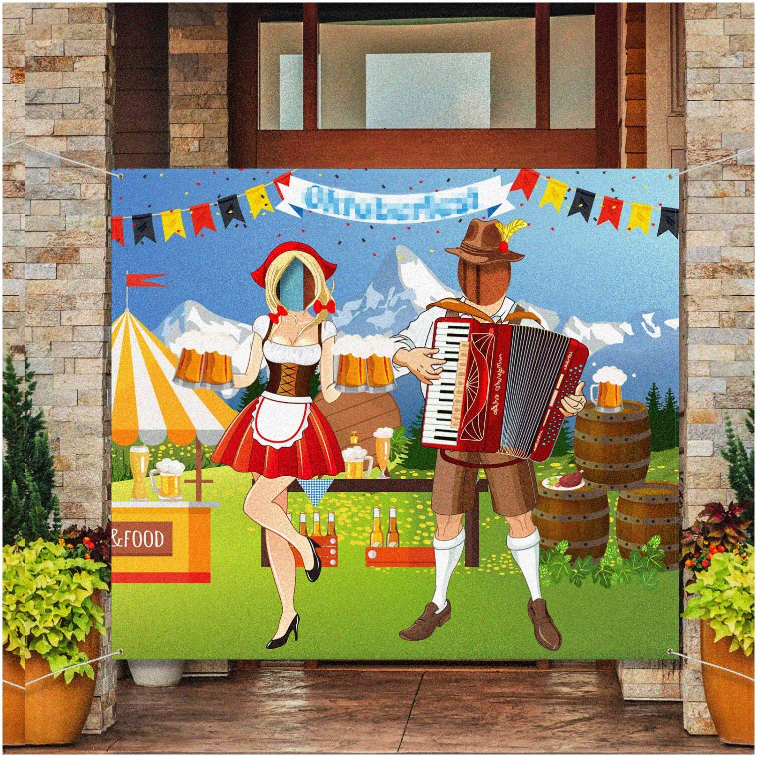 Oktoberfest Fabric Backdrop and Props 150x130cm
