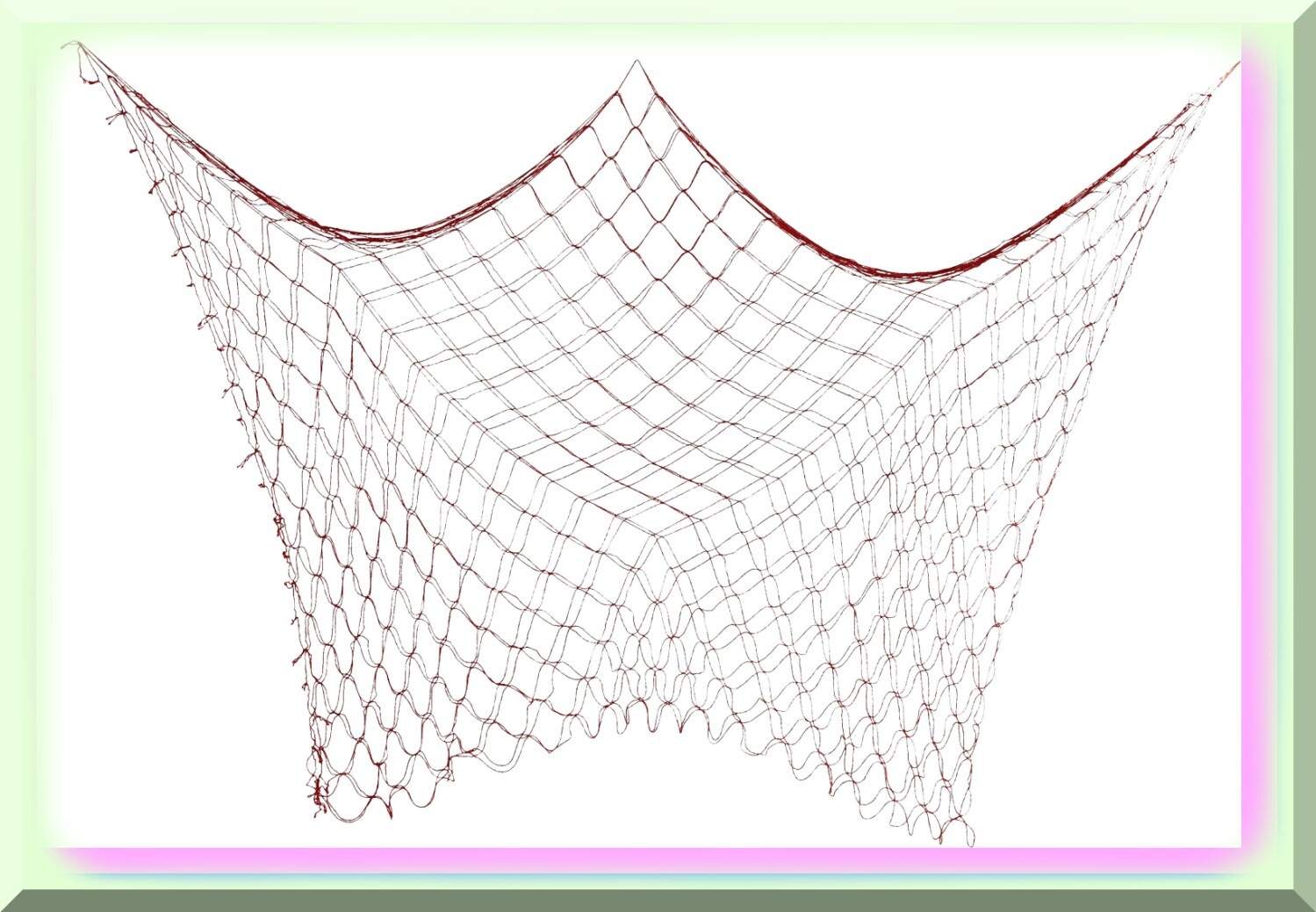 Red Cotton Fish Netting 4×12 Feet for Nautical Decor