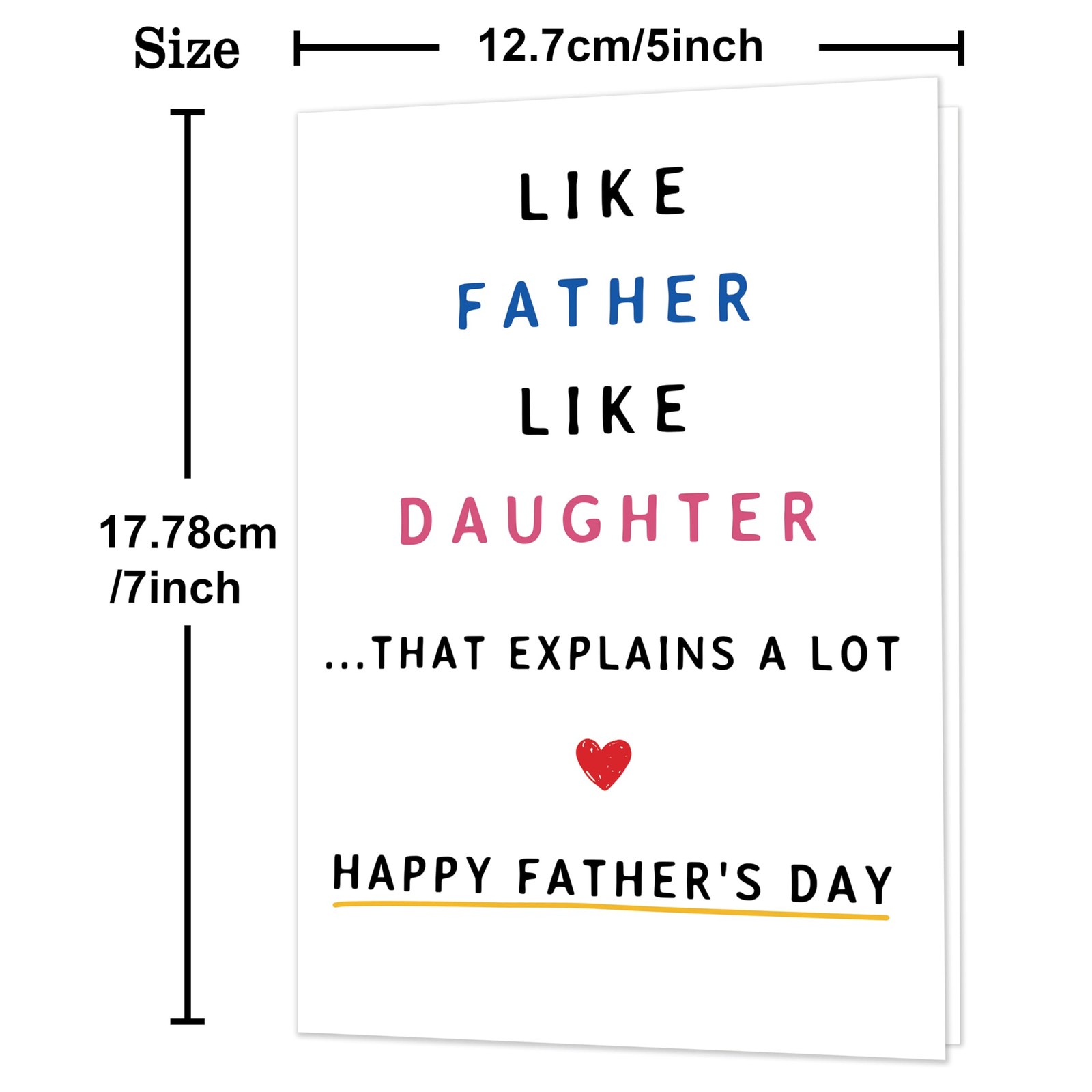 IDU Fathers Day Card, Funny Cards Gifts 7 X 5 Inches, ZN-511