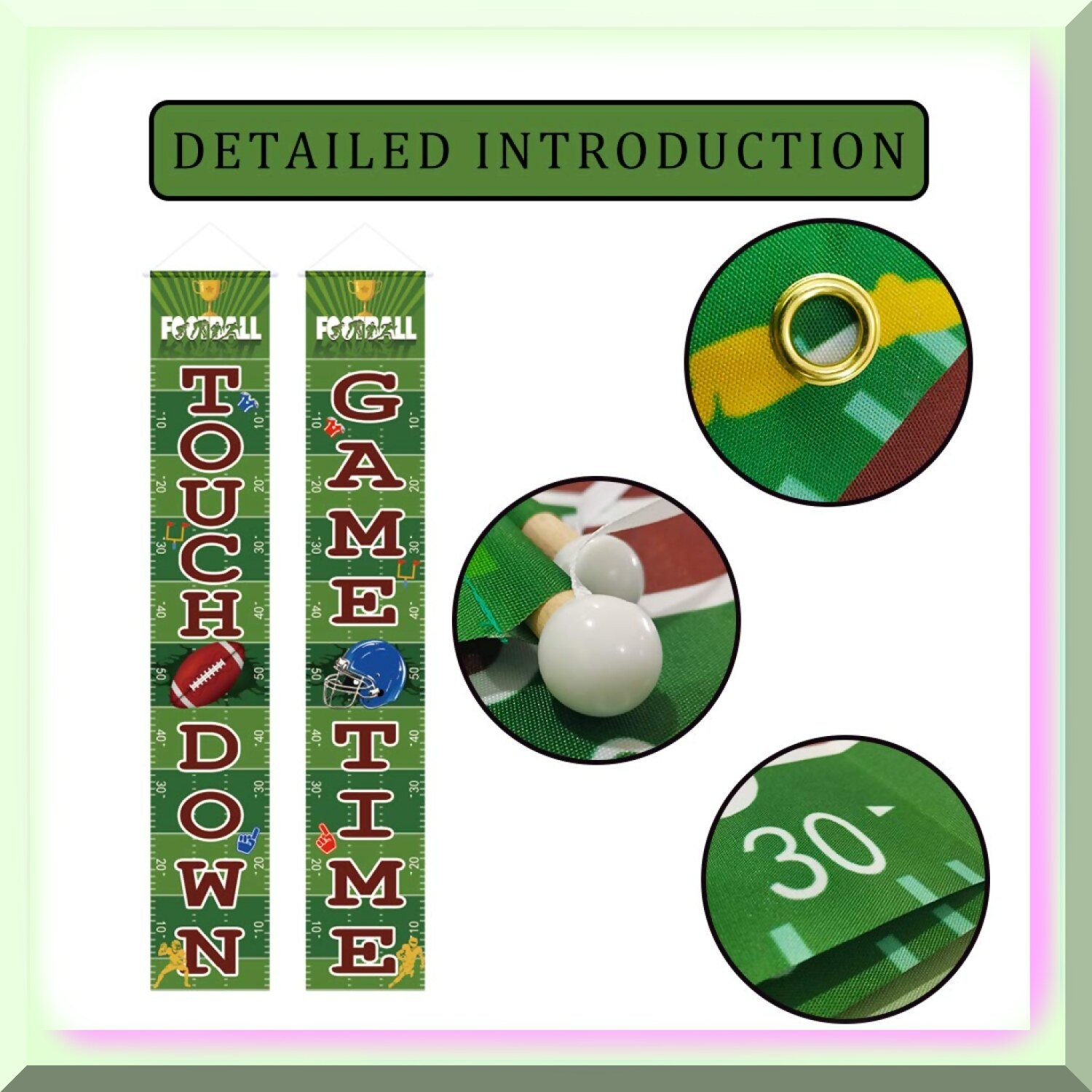 Football Game Day Welcome Porch Sign Set