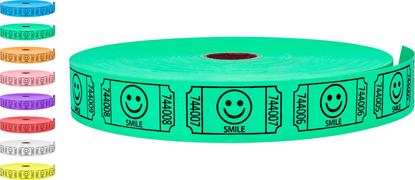 2000 Smile Event Tickets, Green, Raffle, Activities, Lucky Draw