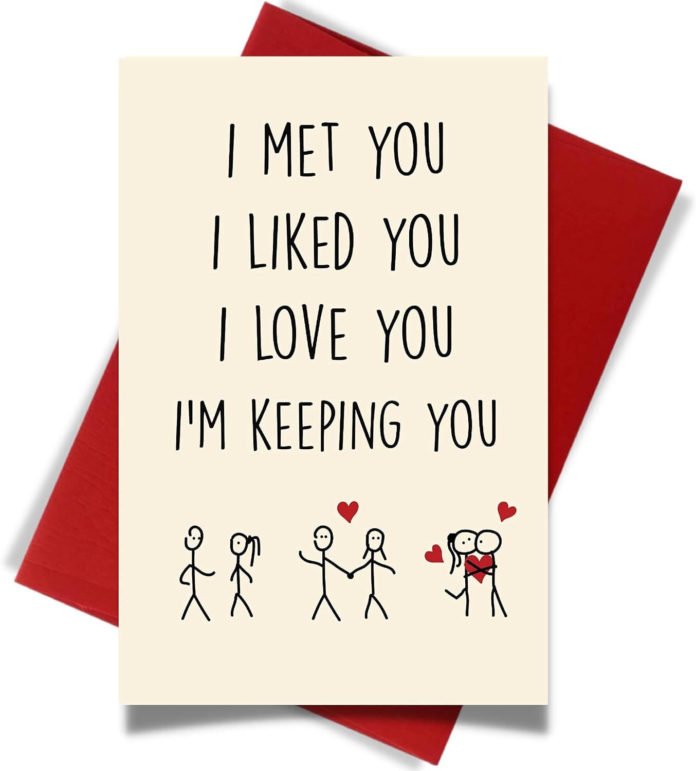 Cheerin Romantic Valentines Day Cards with Envelope – Love Cards for Girlfriend