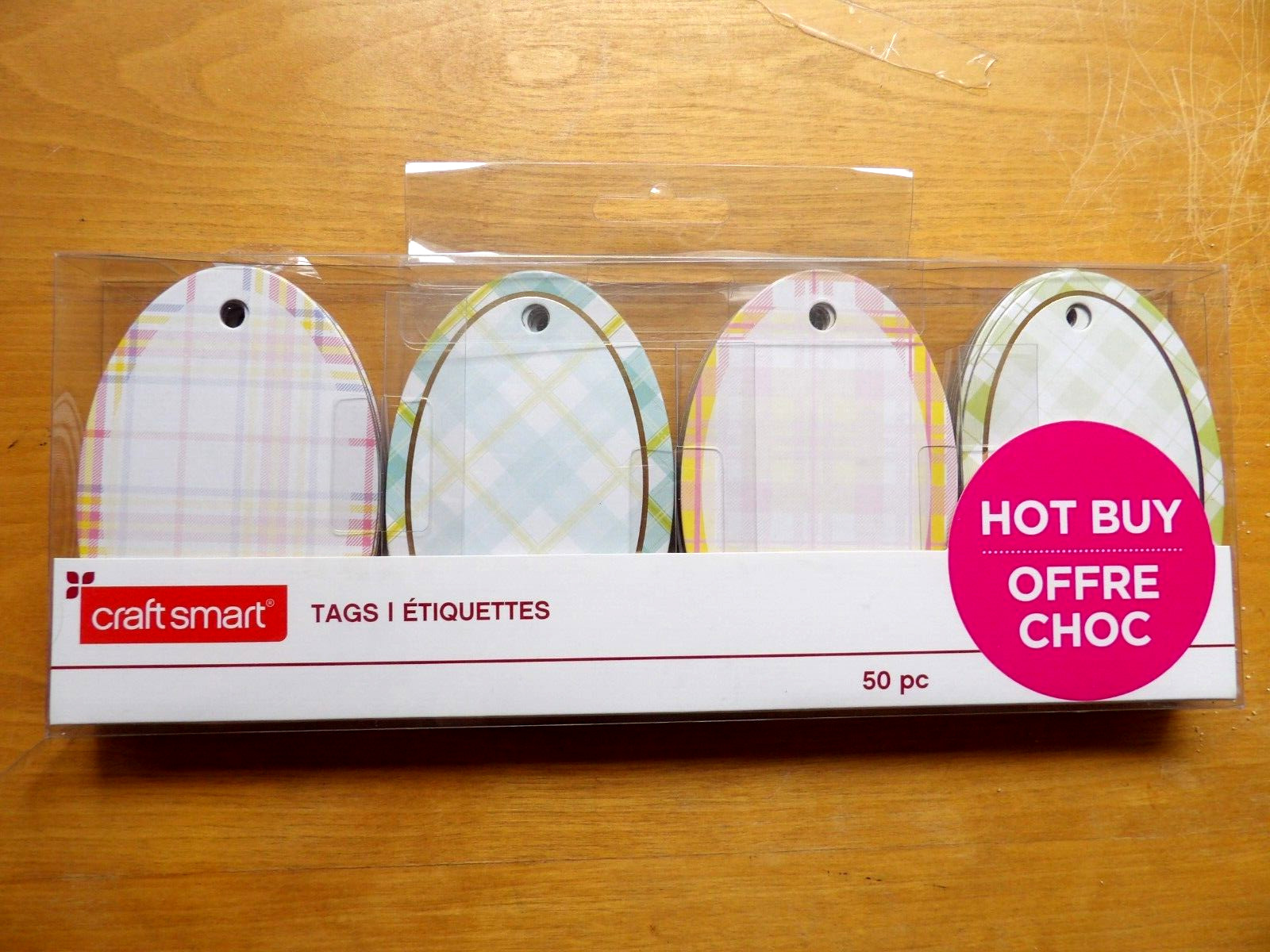 Craftsmart Card Tags Étiquettes – 50 PC Assortment Oval Tags 2.7″ x 4.2″ NEW